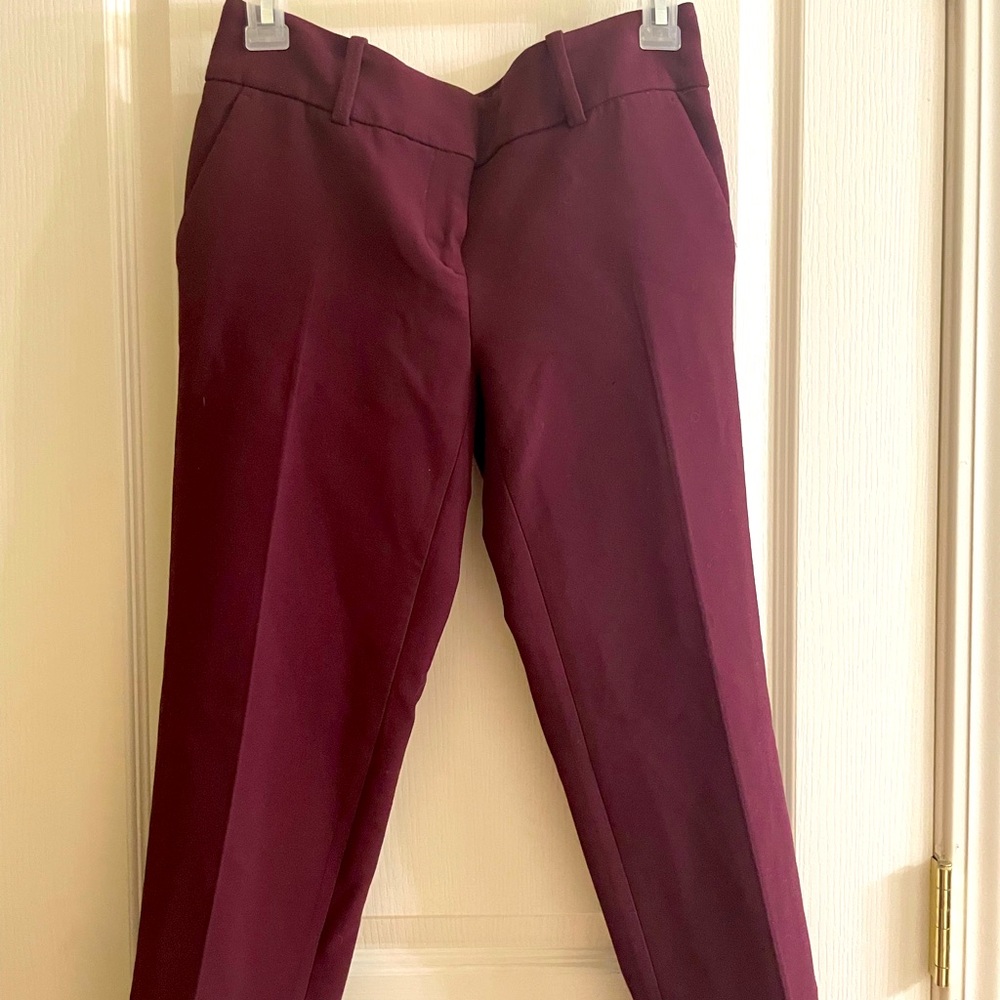 Ann taylor petite burgundy slacks; pants